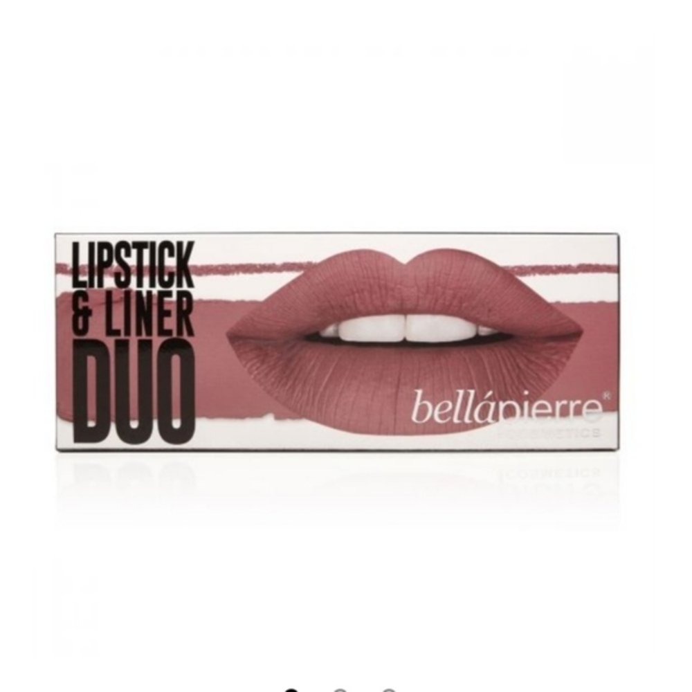 BNIB Bellápierre lipstick and liner duo in nude.